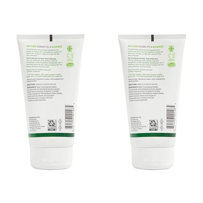 BULLDOG Mens Skincare and Grooming Original Face Wash, 5 Fluid Ounce - Pack of 2