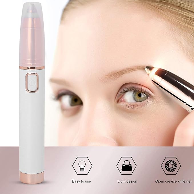 Milltrip Eyebrow Trimmer for Women, Professional Electric Eyebrow Trimmer Portable Eyebrow Shaver Removal Machine (Battery Type)