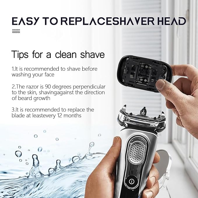 53B Replacement Foil and Cutter Compatible with Braun Series 5 Series 6 Electric Shaver, 53B Blades for Braun S5 Replacement Heads for 6020s,5020s,5018s,5050cs,6020s,6040cs,6072cc,6075cc
