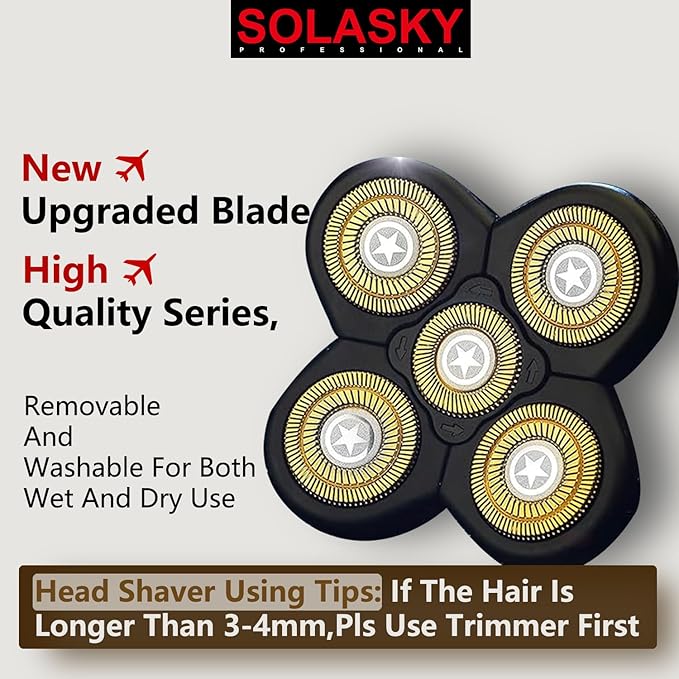 Universal 5 Blades replacement heads Compatible with Bird and Freedom shaver, Replacement heads Head Shaver and other brands shaver