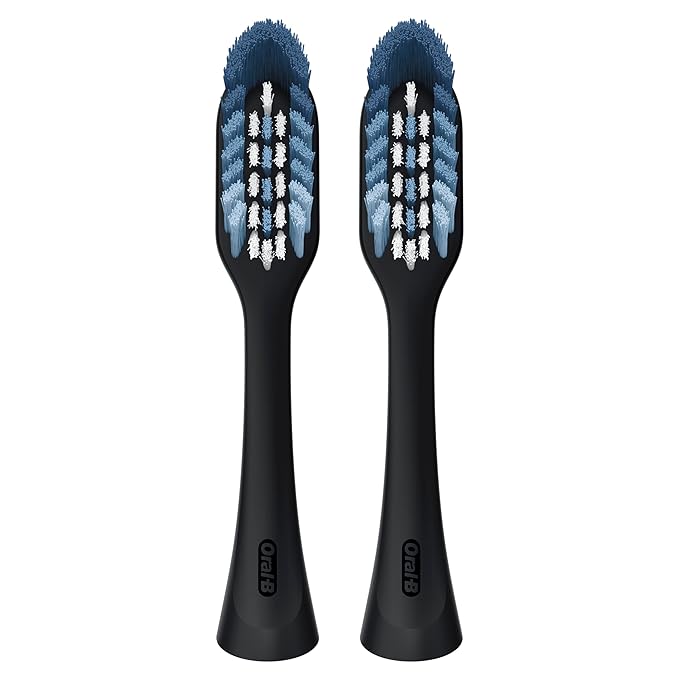 Oral-B Clic Toothbrush replacement heads, 2 count toothbrushes, black refill brush heads
