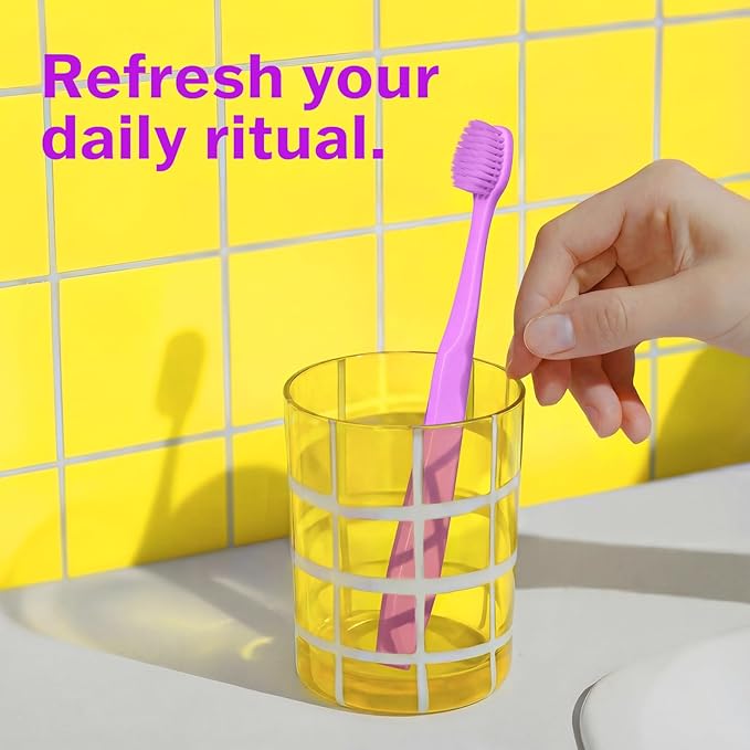 Max Extra-Soft Toothbrush for Adults Sensitive Gums – Gentle Bristles, Wide Angled Head for Back Teeth, Ergonomic Non-Slip Grip, BPA-Free Handle, Individually Wrapped,4-Pack (Lavender)