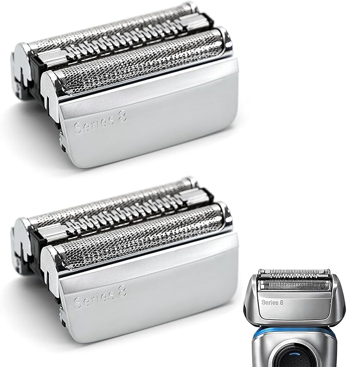 83M Replacement Head Compatible With Braun Series 8, 83M Wet and Dry Replacement Foil and Cutter for Braun Electric Shaver S8, 8370cc, 8340s, 8350s, 8467
