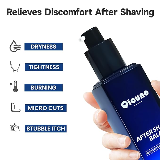 Aftershave for Men, Natural After Shave Balm for Men, Gentle Moisturizer with Moisture-Retaining and Comforting Elements, Aftershave Lotion with Centella, Peony Root, Pentavitin and Xylitol