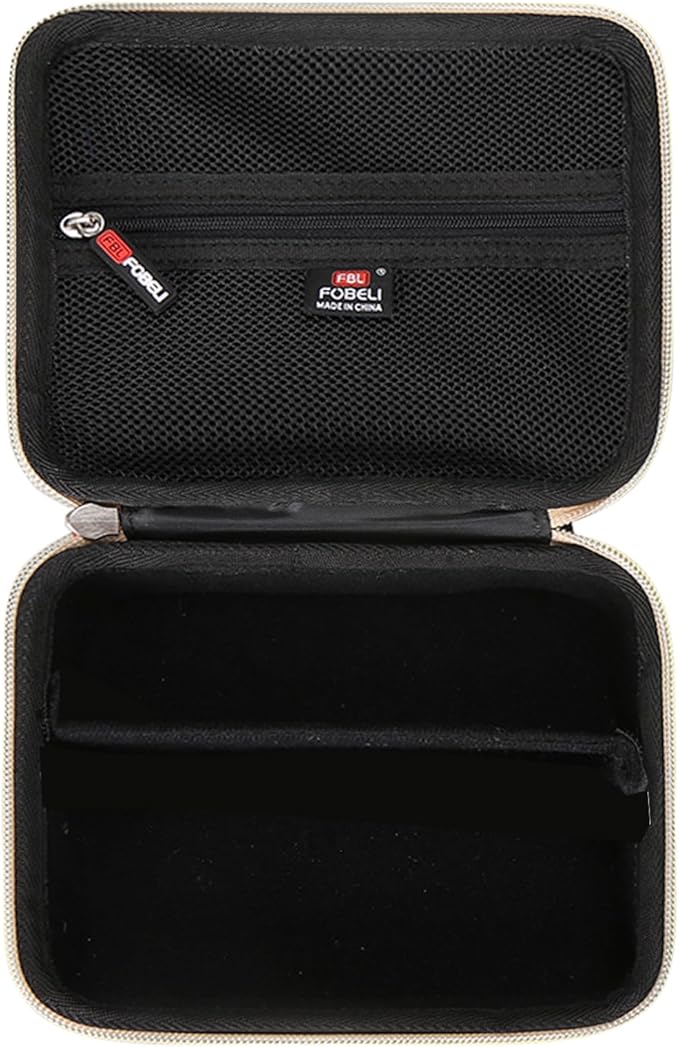 FBLFOBELI Hard Storage Case for Ufree/for Hatteker/for Brightup FK-8788T/ for Wahl 9916-817V Electric Razor Foil Shavers, Hair Beard Trimmer Grooming Shaving Kit Holder (Black+Gold Zipper)