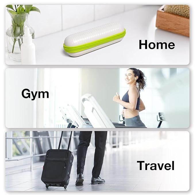 Nincha Compact Travel Trimmer Case for Hybrid Electric Trimmer and Shaver, Face + Body Groomer QP2724/90, QP2834/70, QP1924/70, QP6531/70, QP4631/90, Hard Carrying Case, White&Limegreen