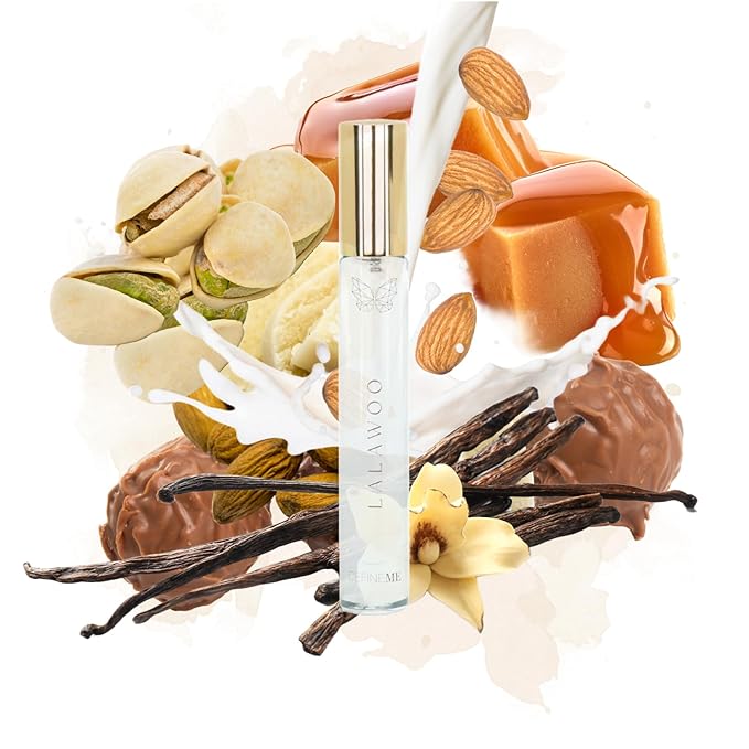 DefineMe Natural Perfume Mist, Lalawoo, 0.3 FL OZ, Travel Size, Purse Spray, Warm Vanilla Fragrance