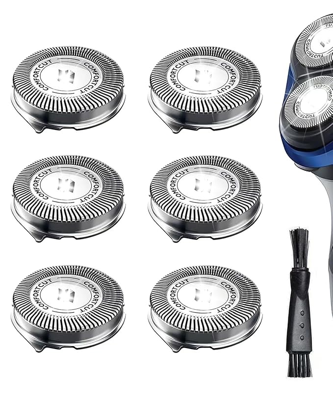 SH30 Replacement Heads Compatible with Philips Norelco Electric Shaver Series 1000, 2000, 3000, 3000 Replacement Blades 6-Pack