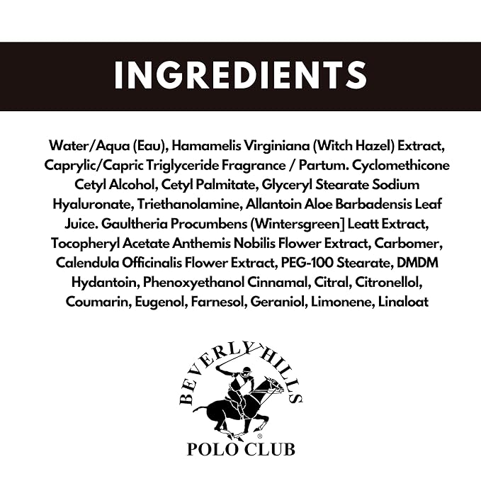 Beverly Hills Polo Club After Shave Balm for Men - Ignite (Musk Woody) - Soothing & Hydrating Post-Shave Lotion 5oz