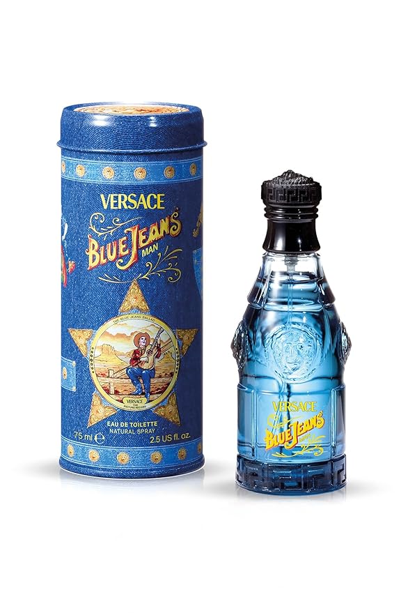 Versace Blue Jeans Cologne 2.5 Oz Eau De Toilette Spray For Men