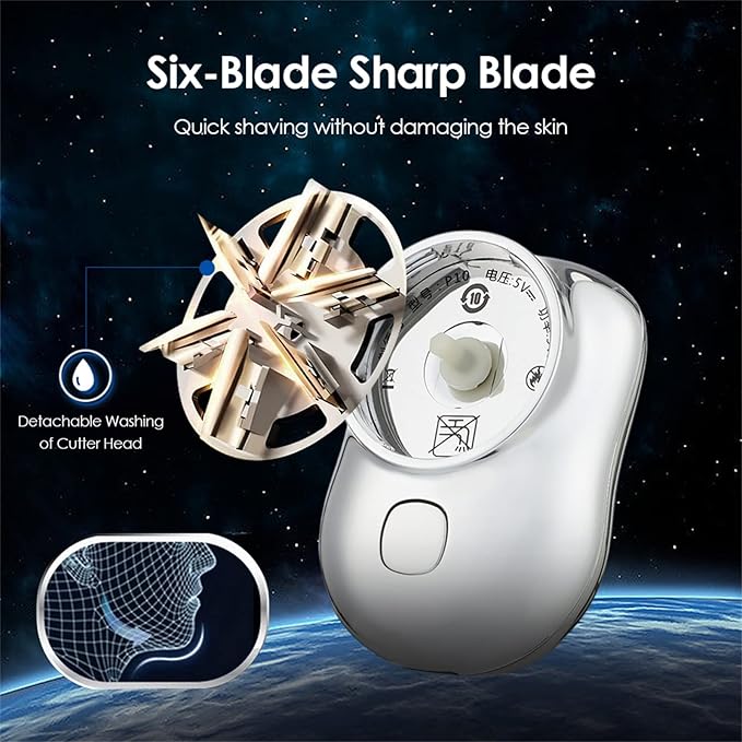 Mini Shaver Portable Electric Shaver, 2023 New Pocket Portable Electric Shave, Magic USB Mini Shaver Electric Razor for Men, Rechargeable Travel Razors for Men Electric Shaver for Shaving Face (Blue)
