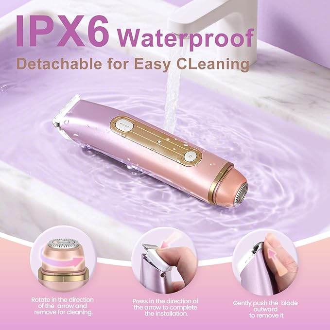 Dual-Head Women's Hair Trimmer – Safe Body, Bikini & Facial Hair Removal, Wet & Dry, USB Rechargeable, Travel-Friendly Personal Grooming