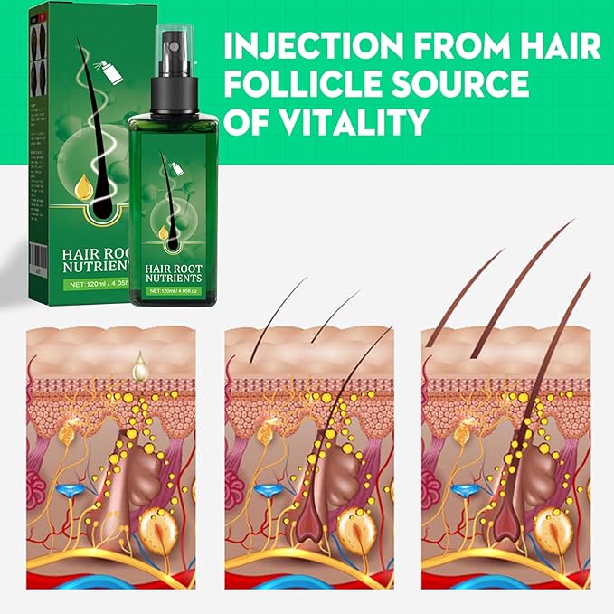 120ml Hair Growth Serum for Men - Hair Loss Treatment & Thinning Hair Solution with Ginseng & Ginger Extract - Hair Root Nutrient Essence for Stronger Hair & Scalp Care