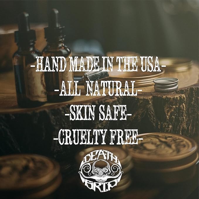THE VINTAGE GROOMING CO. Death Grip Extra Strong Mustache Wax and Night Fury Mustache Wax Remover Oil Set