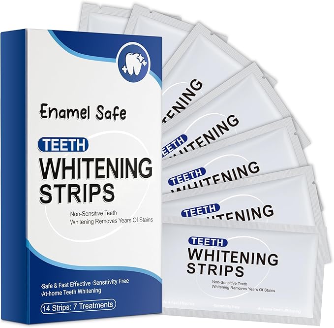 Teeth Whitening Strips - Professional Instant-Effect Edition，Whitening Strips-7-Day Care，Safe Formulas Suitable for Sensitive Teeth- Protect Enamel，Tooth Whitening Strips Kit