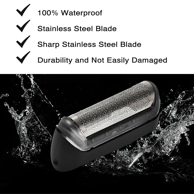 10B Foil & Cutter Replacement Head for Braun Series 1 Replacement Head,10B 20B Replacement Head Compatible with Braun Series 1000 2000 Electric Shaver 170 180 190 1715 1735 1775 5278 5279 Z20 Z40