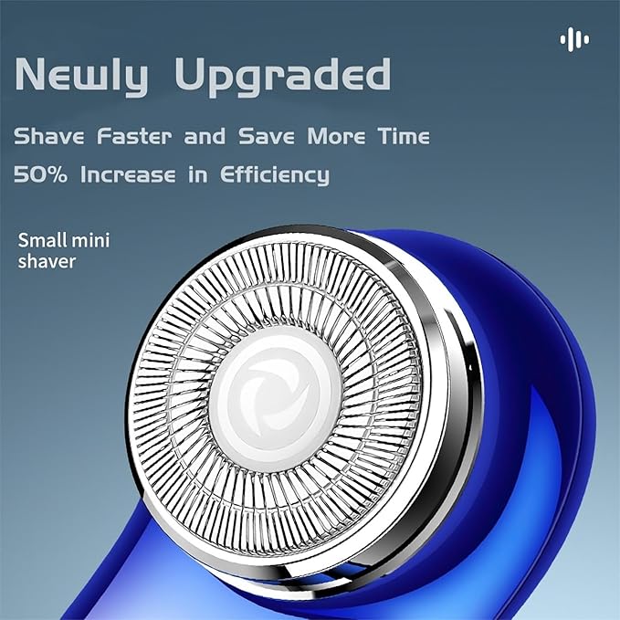 Mini Electric Shaver, Portable Powerful Storm Razor for Men Women, USB C Rechargeable, Battery Power Display, Lightweight Razor for Travel Office Business Trip Grey