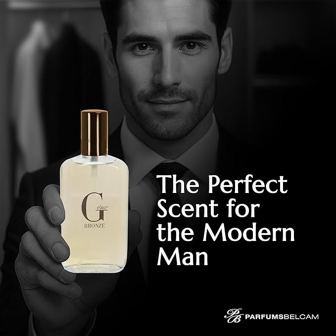 PB ParfumsBelcam G eàu Bronze Eau de Toilette Spray Perfume for Men – 3.4 Fl Oz Affordable Long Lasting Cologne, Aquatic Woody Fragrance with Citrus, Lavender, Rosemary & Patchouli for All Day Use