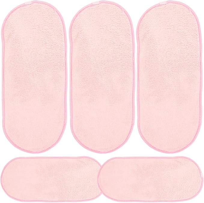 Skin-Friendly Facial Cleansing Towels 5pcs Reusable Makeup Removal Cloths for Men Women