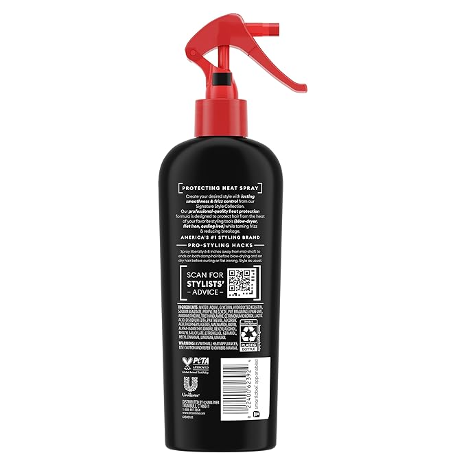 TRESemmé Styling Spray Pack of 6 Protecting Heat for Taming Frizz & Reducing Breakage, with Protection up to 450°, 8 Fl Oz