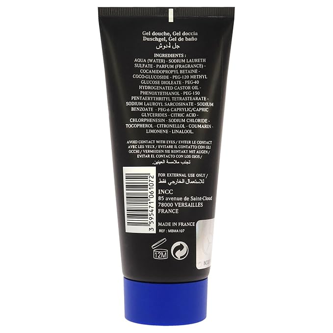 Mercedes-Benz Man - Shower Gel Body Wash - Mens Body Wash - Pear, Cedar, Oakmoss Fragrances - Moisturizing Body Wash - Mens Body Soap - 3.4 oz