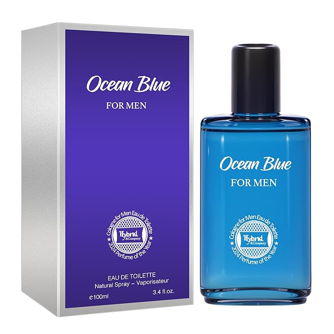 Hybrid & Company Ocean Blue For Men Eau De Toilette Vaporisateur Natural Spray 3.4 Fl Oz