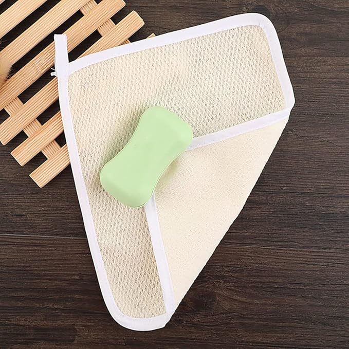 3 Pcs Exfoliating Shower Towels Nylon Washcloth Towel Body Wash Cloth Face Body Scrubber Towel Soft Weave Bath Cloth Massage Scrub Cloth for Women Men
