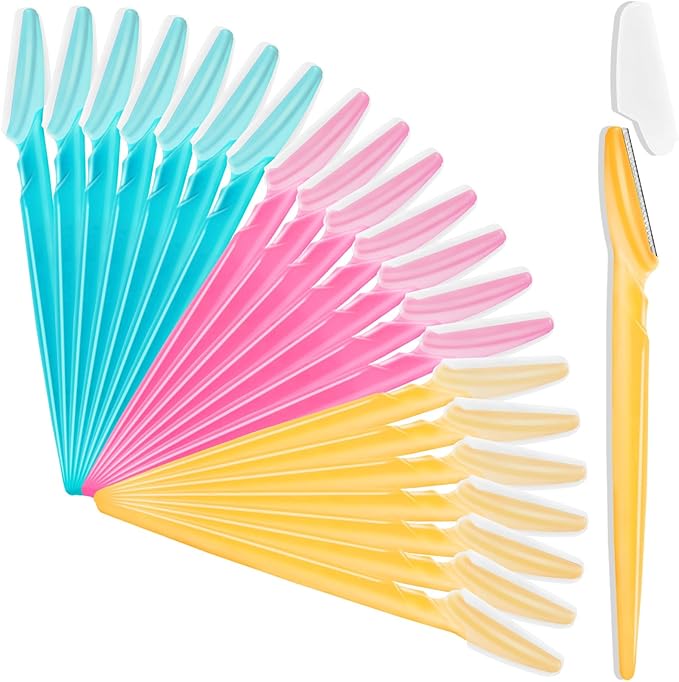 21 Pcs Eyebrow Razor Multipurpose Face Razors Eyebrow Trimmer Exfoliating Dermaplaning Tool Facial Shaver Eyebrow Shaper with Protective Cover for Women Men Use
