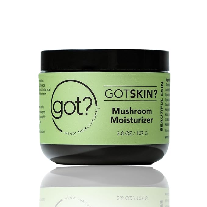 Got? Mushroom Face Moisturizer with Reishi, Chaga, Cordyceps & Lion’s Mane, Shea Butter + Vitamin E, Fast Absorbing Cream for Men & Women, 3.8 oz