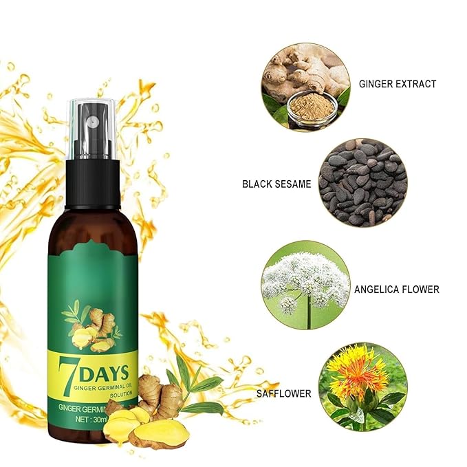 Ginger Hair Growth, Volumizing Hair spray for Thin Hair, Extra Strengthening Hair Growth Products for Women, Essence Hair spray (1 Pcs)