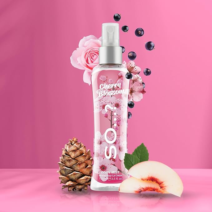 Cherry Blossom Body Mist by So…? for Women - 3.5 oz Body Mist - Pack of 3