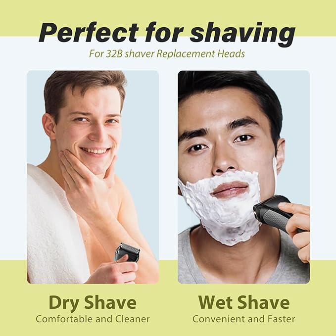 32B Series 3 Electric Shaver Replacement Head Compatible with S3 Foil & Cutter Razor Heads, Applicable for S3 3040s 3010s 310s 3000s 3050cc 3080s 390cc.New and old packaging