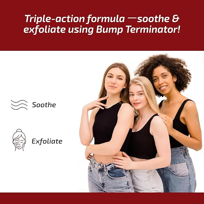 BREEJ Bump Terminator Alcohol-Free Bumps Lotion, Razor Bump Treatment for Men & Women (4 Fluid Ounces)