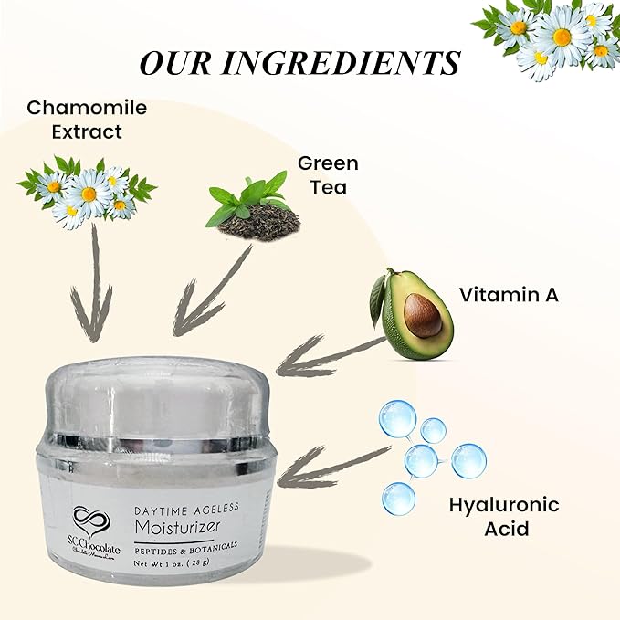 DAYTIME AGELESS MOISTURIZER | Revitalizing Botanical Anti-Aging Face Moisturizer for Smooth, Soft Skin | Hydrating, Nourishing, Soothing Skin Moisturizer for a Youthful-Looking Glow