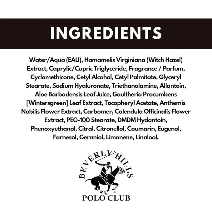 Beverly Hills Polo Club Classic Soothing After Shave for Men | Authentic Musk & Woody Scent | Calms & Refreshes Skin, Long-Lasting | 5oz Travel Size