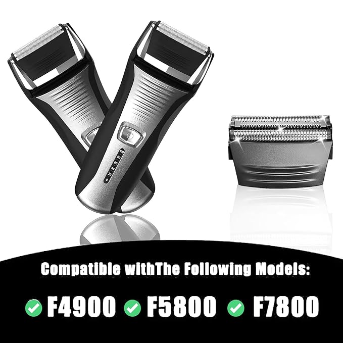 Replacement Shaver Foil Compatible with Remington Electric Shaver TITANIUM-X Flex & Pivot Foil and Cutter for F5800 & F7800, Replacement Heads Fit for Remington F4900, F5800 and F7800 (3 Pcs)