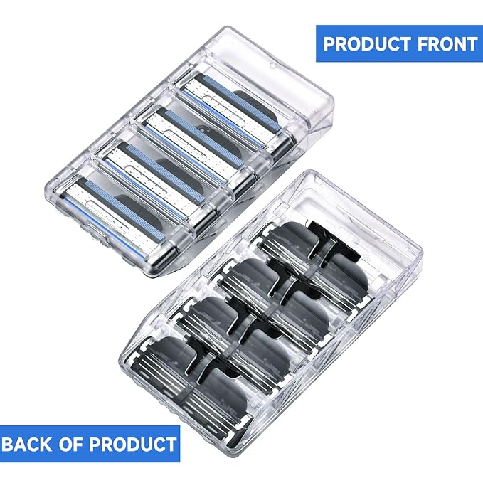 Mach 3 Razor Refills for Men,Razor Blade Refills for Men - 24PCS Compatible with mach 3 razor blades refills with Mach3 Razors, Dual Lubrication Blades for Extra Close & Comfortable Shave