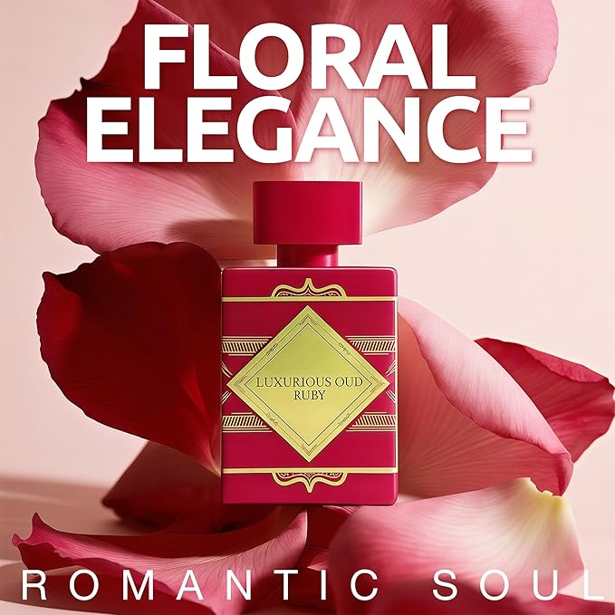 Men's Cologne Eau De Parfume Natural Spray Luxurious Oud Ruby Perfume with Fruity, Fresh, Amber Wood,Cedarwood Scent 3.4 Fluid Ounce Long Lasting Fragrance