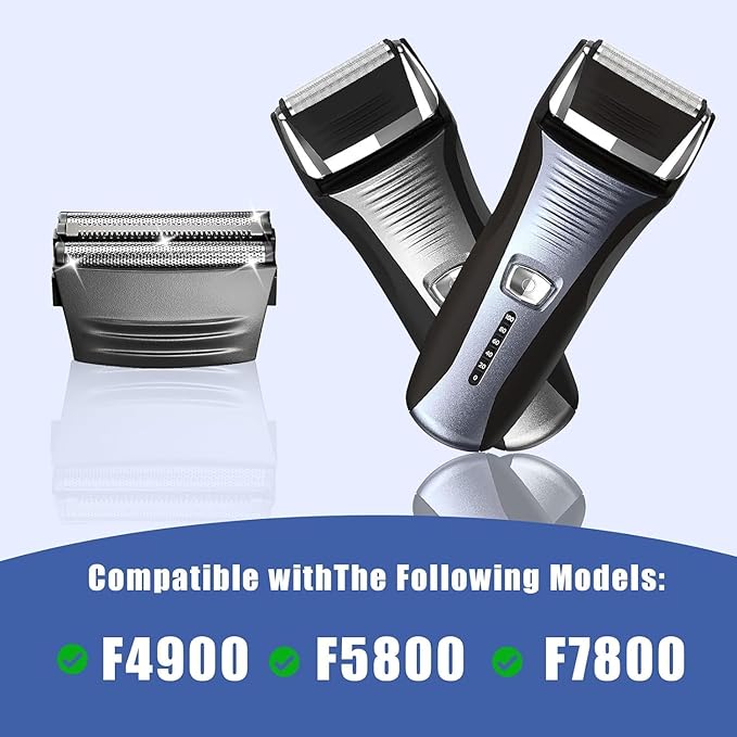 Shaver Replacement Foil Head Compatible with Remington TITANIUM-X Flex & Pivot Foil and Cutter Head for Shaver F4900,F5800,F7800 (Black/2Pack)