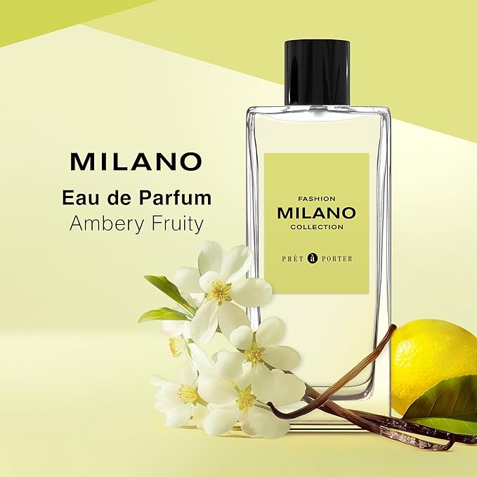 Pret à Porter City Collection Milan Eau de Parfum for Women 3.4 fl oz (Pack of 1), A Captivating Ambery Fruity Fragrance, Notes of Bergamot, Orange, and Vanilla, Long Lasting, Everyday Fragrance