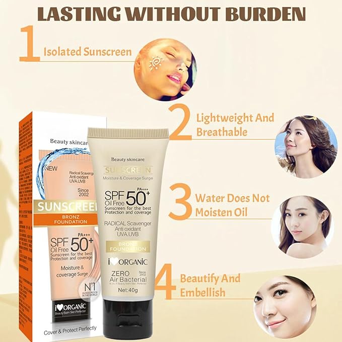 Natural Face & Body Sunscreen SPF 50, Moisturizing Broad Spectrum Sun Protection