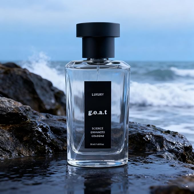 Luxury G.O.A.T Perfume for Men by Rihanna – Midnight Marine Man Cologne, Ocean Aroma & Woody Amber Eau de Parfum, Long Lasting Luxury Cologne Gift, Perfume Para Hombre 1.69 fl oz / 50ml