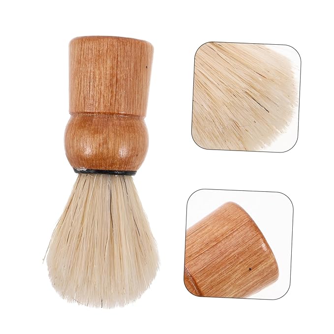 Wooden Shaving Brush Retro Beard Brush Men Grooming Kit Boar Bristle Hair Shaver