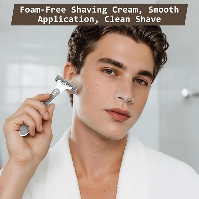 Disposable Razors Bulk, Razors Individually Wrapped Bulk, Travel Razors Bulk With 10g Shaving Cream For Hotels, Shelters, Homeless, Nursing Homes, Charities, Churches (Gray,50-PACK)