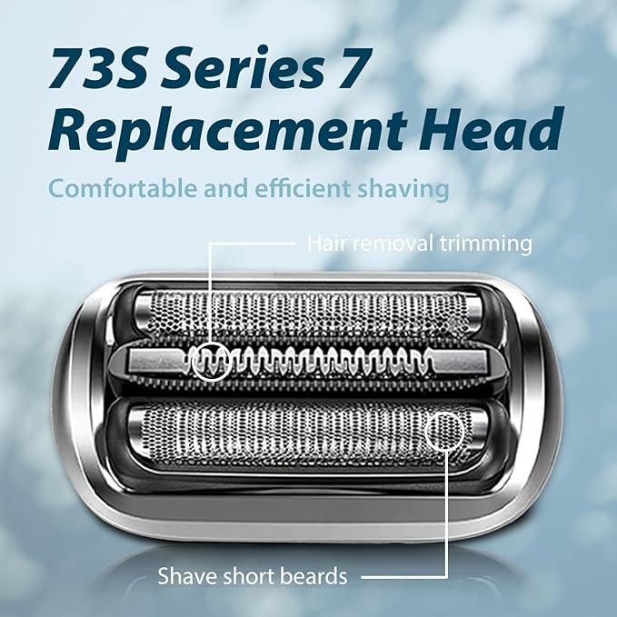 2P 73S Replacement Shaver heads Compatible with Series 7 Replacement Head,suitable for 7020, 7027, 7071, 7075, 7085.Both wet and dry,for men.