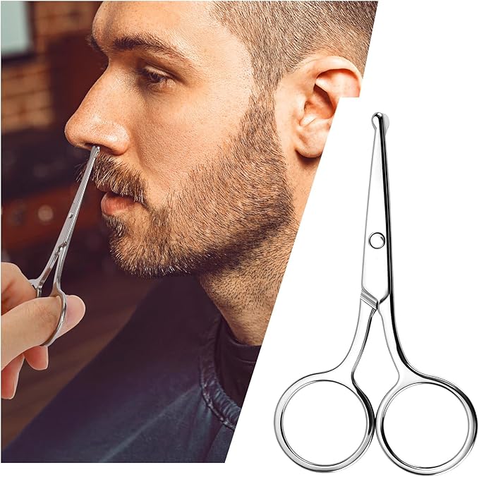 8 Pack Small Round Tip Scissors - Professional Grooming for Hair, Eyebrows, Nose Hair & Mustache