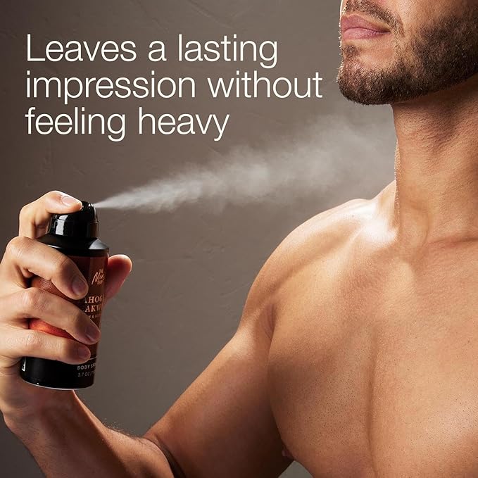 Bath & Body Works Body Spray for Men, Mahogany Teakwood Scent, Men’s Spray with Long-Lasting Personal Fragrance, Warm Woodsy & Masculine Scent, 8 oz - 1 Pack