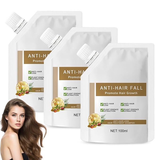 3Pcs Anti-Hair Fall Hair Loss Shampoo, Anti-Hair Fall Promote Hair Growth, Anti Hair Loss Shampoo, Moisturizing & Promoting Hair Growth, Suitable for All Hair Types
