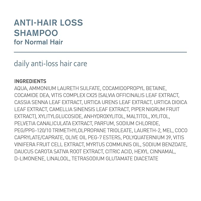 Organica Anti-Hair Loss Shampoo for Normal Hair, Dermatologically and Clinically Tested, Restores Hair Vitality, Boost Hair Growth with BioTrust Technology, 300 Ml