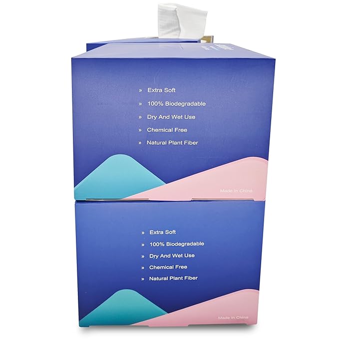 Disposable Cloths For Face 200Count Travel Cleaning Cloths Clean Towels Makeup Remover Wipes (4Boxes)
